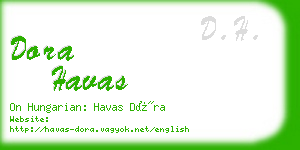 dora havas business card